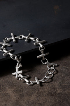 Load image into Gallery viewer, m.a+ cross multiple silver cross bracelet / AB+++ AG (SILVER)