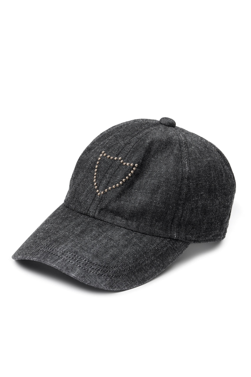 FULLCOUNT × HTC Black Denim Cap On Studs by Zip Stevenson (BLACK