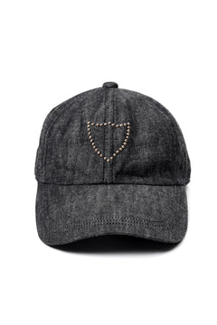 画像をギャラリービューアに読み込む, FULLCOUNT × HTC Black Denim Cap On Studs by Zip Stevenson (BLACK)