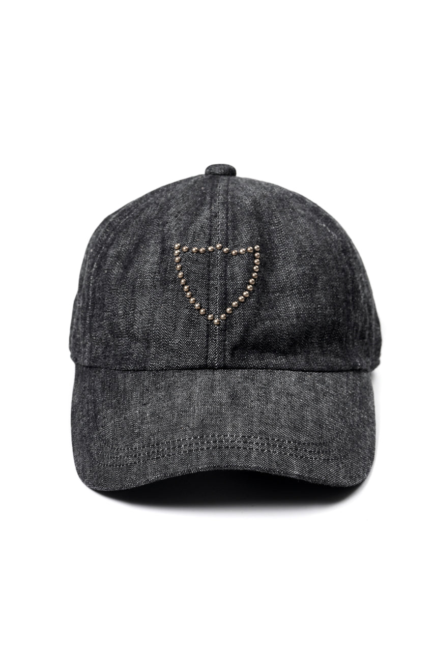 画像をギャラリービューアに読み込む, FULLCOUNT × HTC Black Denim Cap On Studs by Zip Stevenson (BLACK)
