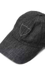 画像をギャラリービューアに読み込む, FULLCOUNT × HTC Black Denim Cap On Studs by Zip Stevenson (BLACK)