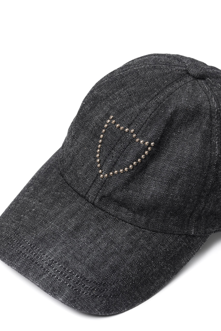 画像をギャラリービューアに読み込む, FULLCOUNT × HTC Black Denim Cap On Studs by Zip Stevenson (BLACK)