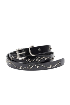 画像をギャラリービューアに読み込む, FULLCOUNT × HTC Flower Studs Belt by Zip Stevenson (BLACK)