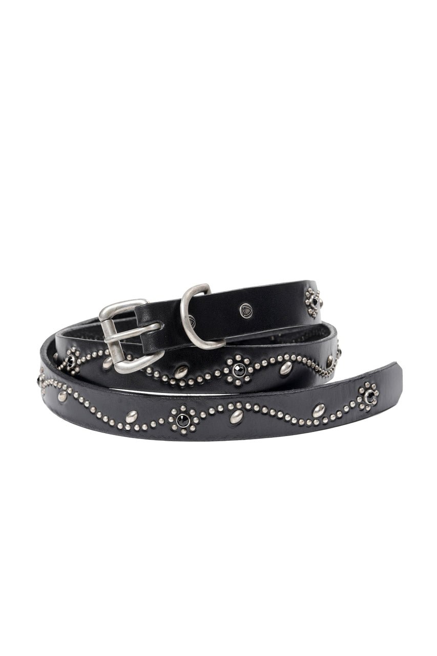 画像をギャラリービューアに読み込む, FULLCOUNT × HTC Flower Studs Belt by Zip Stevenson (BLACK)