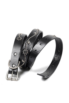画像をギャラリービューアに読み込む, FULLCOUNT × HTC Flower Studs Belt by Zip Stevenson (BLACK)