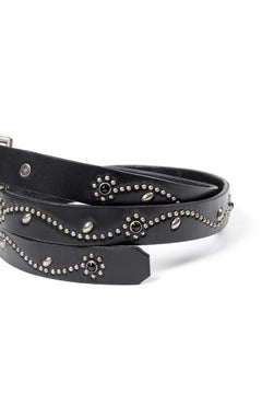 画像をギャラリービューアに読み込む, FULLCOUNT × HTC Flower Studs Belt by Zip Stevenson (BLACK)