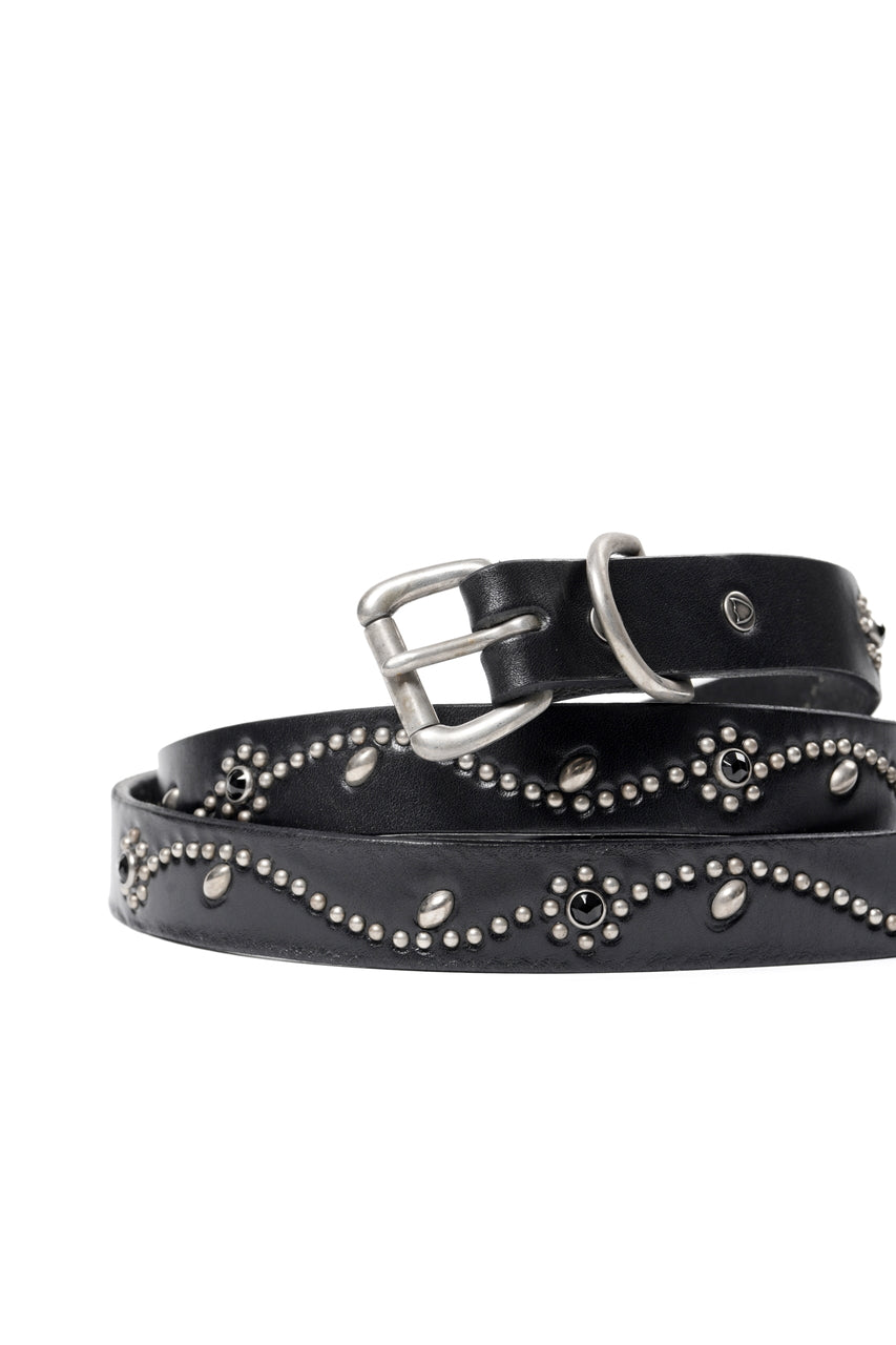 画像をギャラリービューアに読み込む, FULLCOUNT × HTC Flower Studs Belt by Zip Stevenson (BLACK)