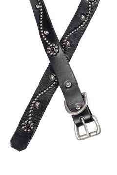 画像をギャラリービューアに読み込む, FULLCOUNT × HTC Flower Studs Belt by Zip Stevenson (BLACK)