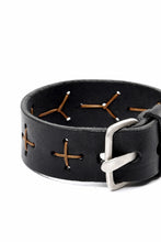 Load image into Gallery viewer, m.a+ cross stitched med wrist band / A-F8E1 GR 3,0 (BLACK)
