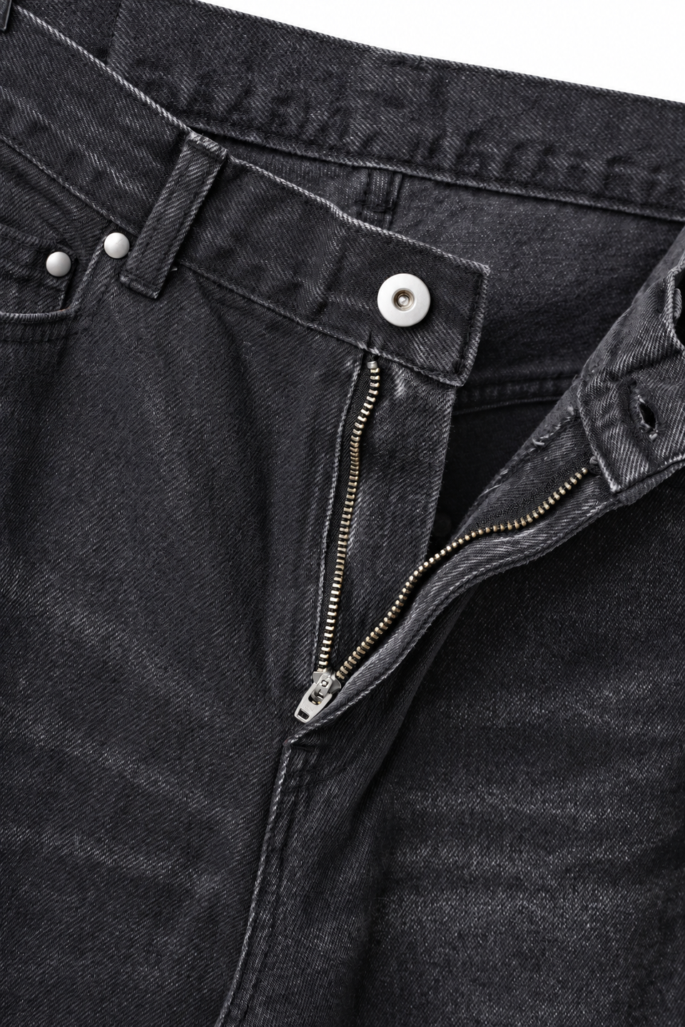 Load image into Gallery viewer, LITTLEBIG Flocked Denim Pants (BLACK)