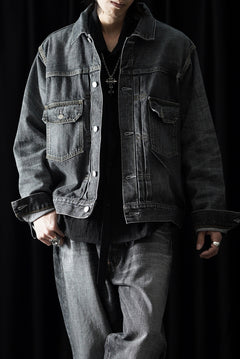 Load image into Gallery viewer, Y's for men x MASSES DENIM JACKET / HAND WASH 14.0oz BAUMWOLLE (BLACK)