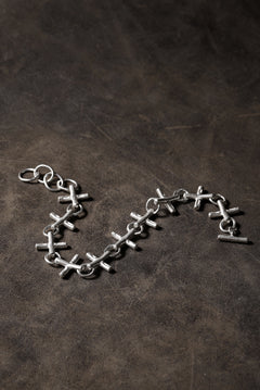 Load image into Gallery viewer, m.a+ cross multiple silver cross bracelet / AB+++ AG (SILVER)