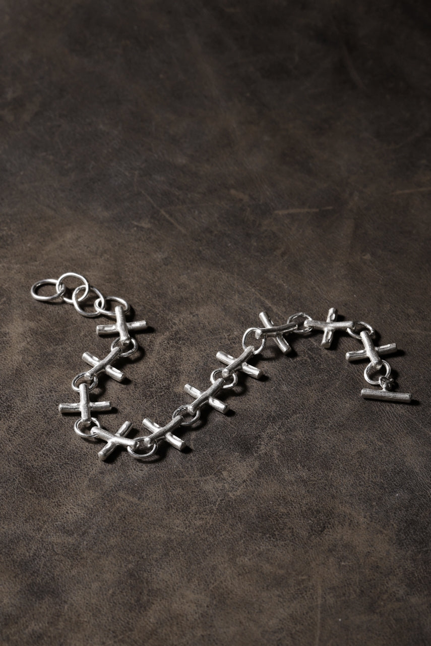 Load image into Gallery viewer, m.a+ cross multiple silver cross bracelet / AB+++ AG (SILVER)