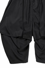 画像をギャラリービューアに読み込む, beauty : beast 8Q LAYERED SUPER WIDE SAROUEL PANTS (BLACK)