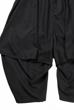 画像をギャラリービューアに読み込む, beauty : beast 8Q LAYERED SUPER WIDE SAROUEL PANTS (BLACK)