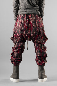 画像をギャラリービューアに読み込む, A.F ARTEFACT BELTED DETAIL JOGGER / JACQUARD ABSTRACT PATTERN (RED)