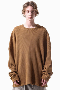 画像をギャラリービューアに読み込む, A.F ARTEFACT OVER SIZE TOP / HEAVY WAFFLE JERSEY (CAMEL)