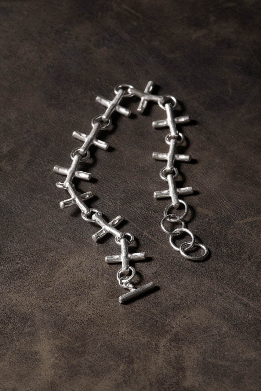 Load image into Gallery viewer, m.a+ cross multiple silver cross bracelet / AB+++ AG (SILVER)