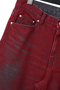 画像をギャラリービューアに読み込む, LITTLEBIG Flocked Denim Pants (RED)