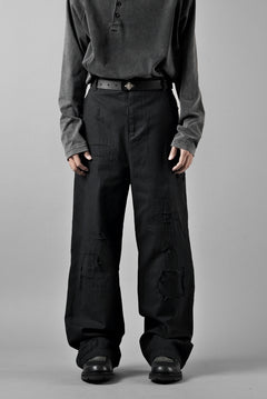 Load image into Gallery viewer, Professor.E DISTRESSED WORK PANTS (BLACK)