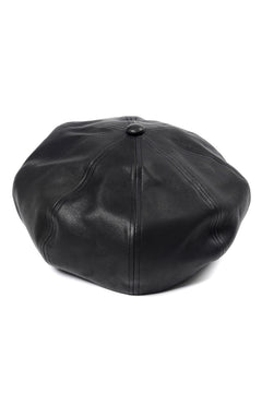 画像をギャラリービューアに読み込む, ISAMU KATAYAMA BACKLASH LEATHER BERET / JP-STEER SOFT SHRINK (BLACK)