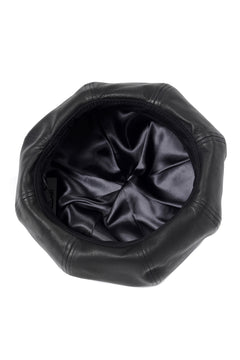 画像をギャラリービューアに読み込む, ISAMU KATAYAMA BACKLASH LEATHER BERET / JP-STEER SOFT SHRINK (BLACK)