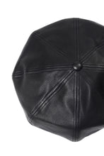 画像をギャラリービューアに読み込む, ISAMU KATAYAMA BACKLASH LEATHER BERET / JP-STEER SOFT SHRINK (BLACK)