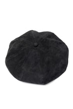 Load image into Gallery viewer, ISAMU KATAYAMA BACKLASH LEATHER BERET / KANGAROO SUEDE (BLACK)