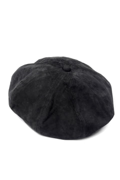 Load image into Gallery viewer, ISAMU KATAYAMA BACKLASH LEATHER BERET / KANGAROO SUEDE (BLACK)
