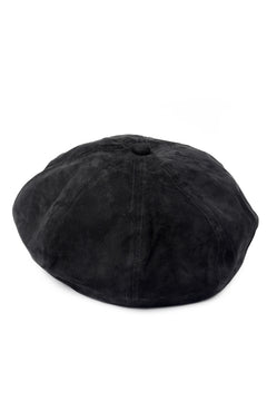 Load image into Gallery viewer, ISAMU KATAYAMA BACKLASH LEATHER BERET / KANGAROO SUEDE (BLACK)