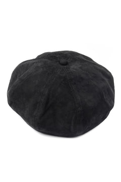 Load image into Gallery viewer, ISAMU KATAYAMA BACKLASH LEATHER BERET / KANGAROO SUEDE (BLACK)