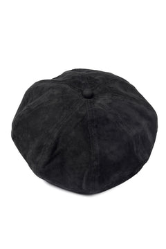 Load image into Gallery viewer, ISAMU KATAYAMA BACKLASH LEATHER BERET / KANGAROO SUEDE (BLACK)