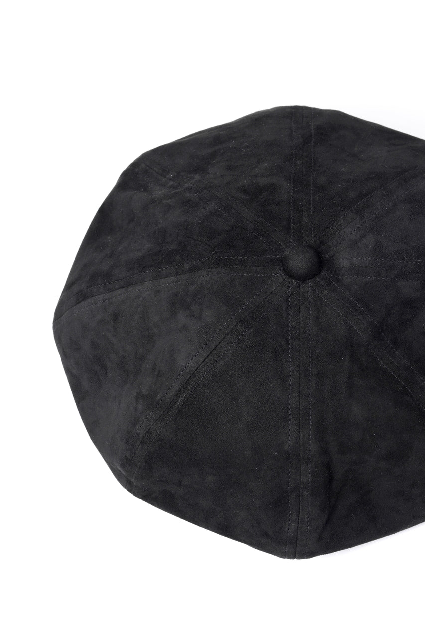 Load image into Gallery viewer, ISAMU KATAYAMA BACKLASH LEATHER BERET / KANGAROO SUEDE (BLACK)