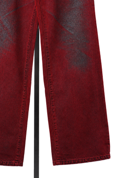 画像をギャラリービューアに読み込む, LITTLEBIG Flocked Denim Pants (RED)