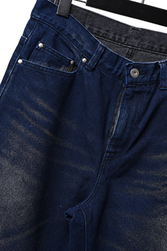 Load image into Gallery viewer, LITTLEBIG Flocked Denim Pants (BLUE)