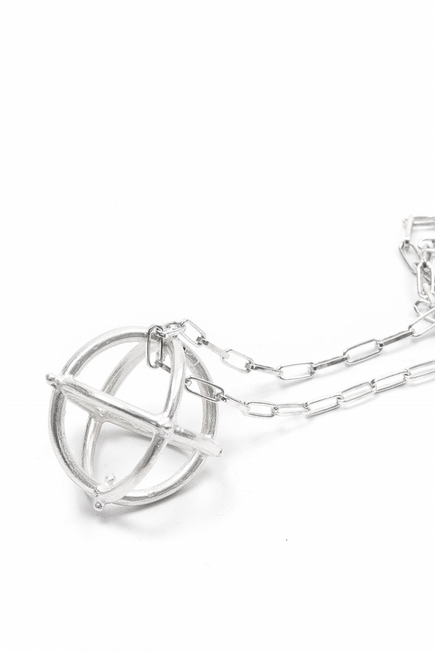 m.a+ medium + globe necklace with silver chain / AD31/AG (SILVER)