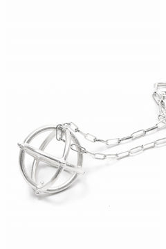 Load image into Gallery viewer, m.a+ medium + globe necklace with silver chain / AD31/AG (SILVER)