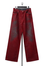 画像をギャラリービューアに読み込む, LITTLEBIG Flocked Denim Pants (RED)