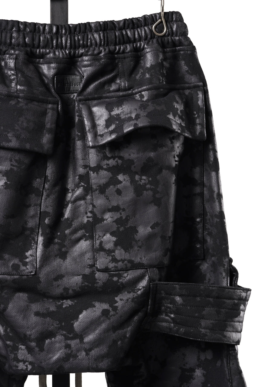 Load image into Gallery viewer, A.F ARTEFACT BELT CARGO SARROUEL JOGGER / MOTTLED COATED SWEAT (BLACK)