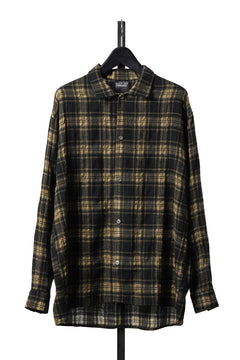 Load image into Gallery viewer, A.F ARTEFACT LOOSEY-FIT SHIRTS / PLAID PATTERNED (BLACK×YELLOW)