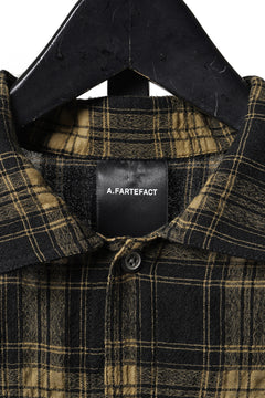 Load image into Gallery viewer, A.F ARTEFACT LOOSEY-FIT SHIRTS / PLAID PATTERNED (BLACK×YELLOW)