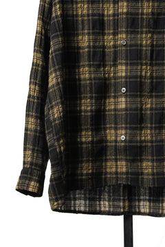 Load image into Gallery viewer, A.F ARTEFACT LOOSEY-FIT SHIRTS / PLAID PATTERNED (BLACK×YELLOW)