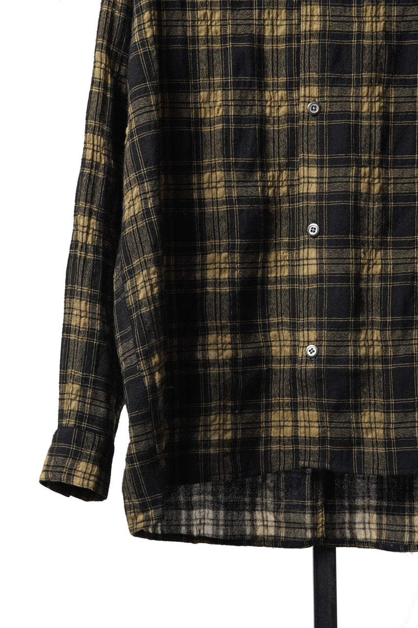 Load image into Gallery viewer, A.F ARTEFACT LOOSEY-FIT SHIRTS / PLAID PATTERNED (BLACK×YELLOW)
