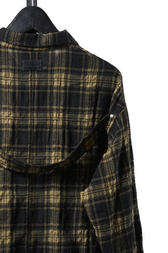 Load image into Gallery viewer, A.F ARTEFACT LOOSEY-FIT SHIRTS / PLAID PATTERNED (BLACK×YELLOW)