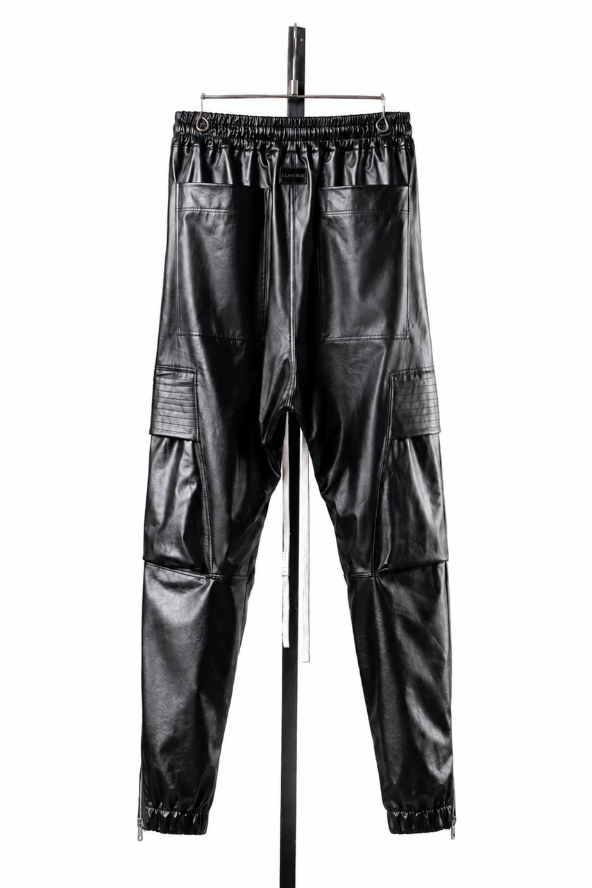 画像をギャラリービューアに読み込む, A.F ARTEFACT ZIPPER CARGO PANTS / LUSTROUS COATED WOVEN (BLACK)