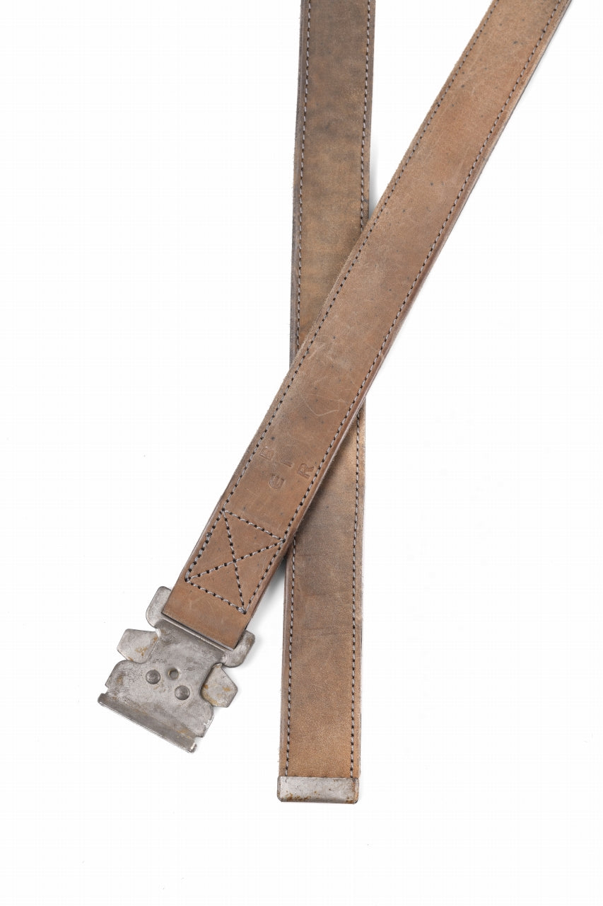 ierib exclusive detachable buckle belt / horse cordovan leather (NUDE GREY)