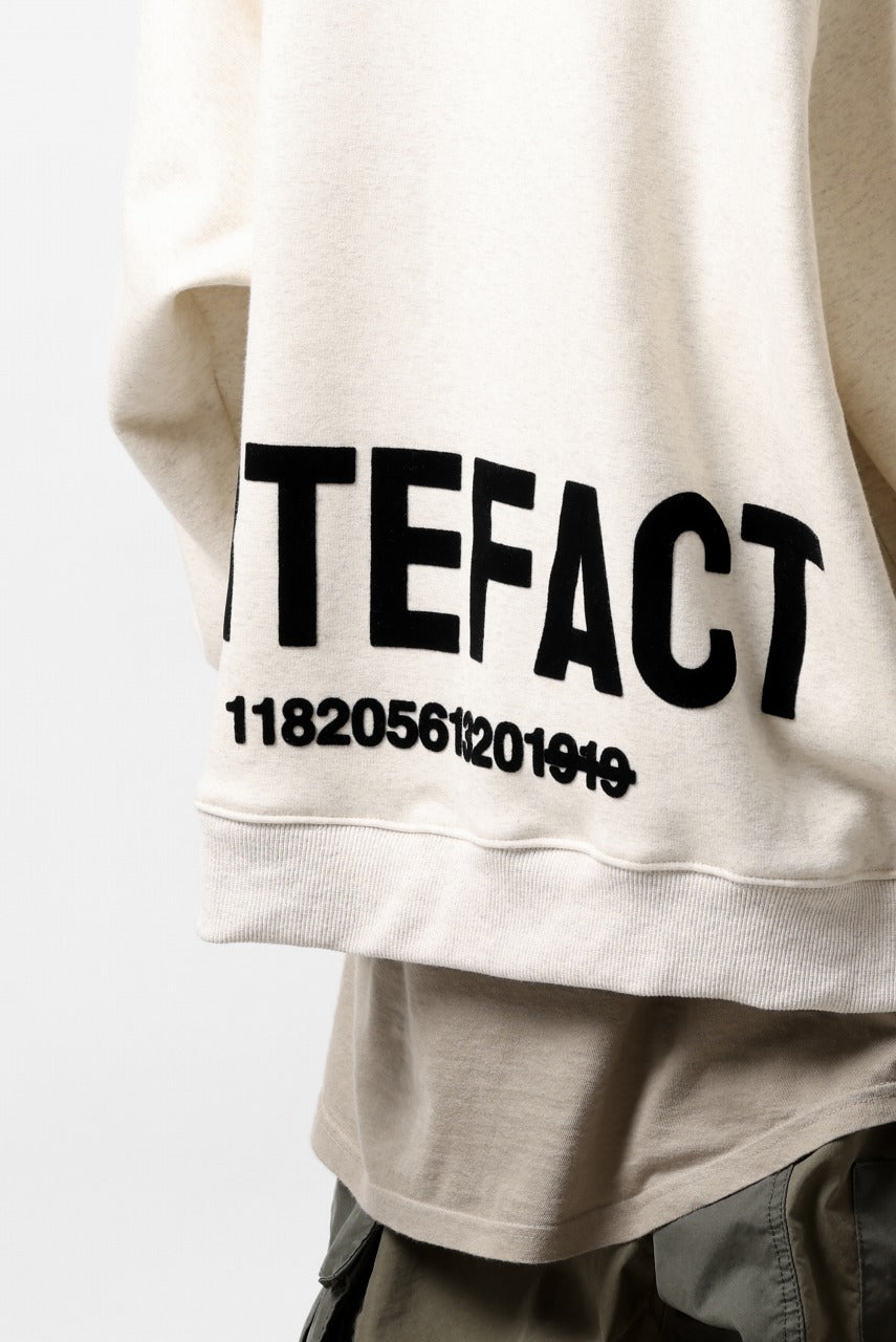 A.F ARTEFACT BOMBERHEAT® BACK LOGO DOLMAN TOPS (CREAM)