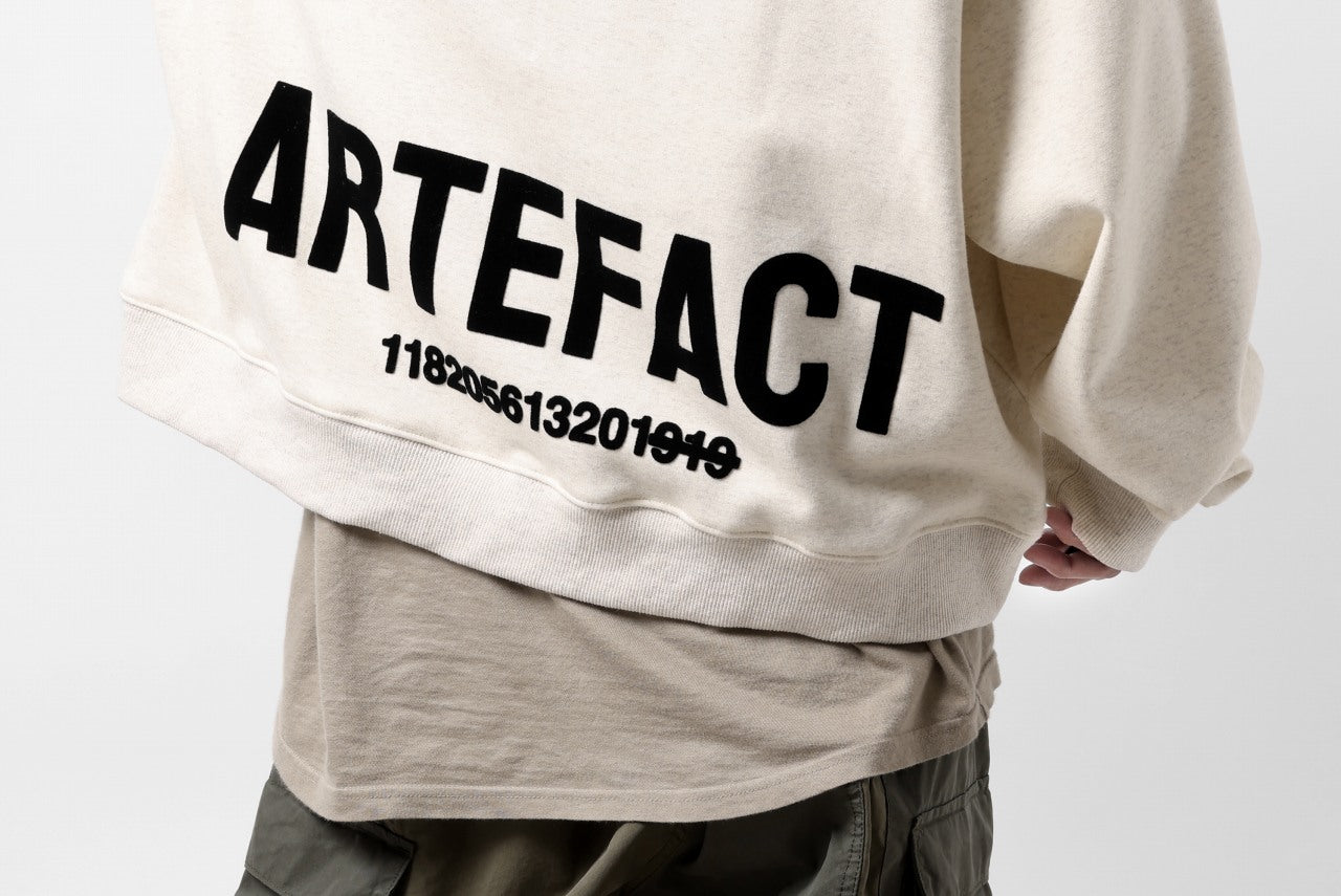 A.F ARTEFACT BOMBERHEAT® BACK LOGO DOLMAN TOPS (CREAM)