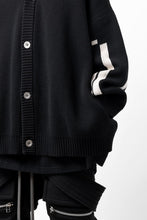 画像をギャラリービューアに読み込む, A.F ARTEFACT GEO PATTERN COTTON KNIT CARDIGAN /  (BLACK x IVORY)