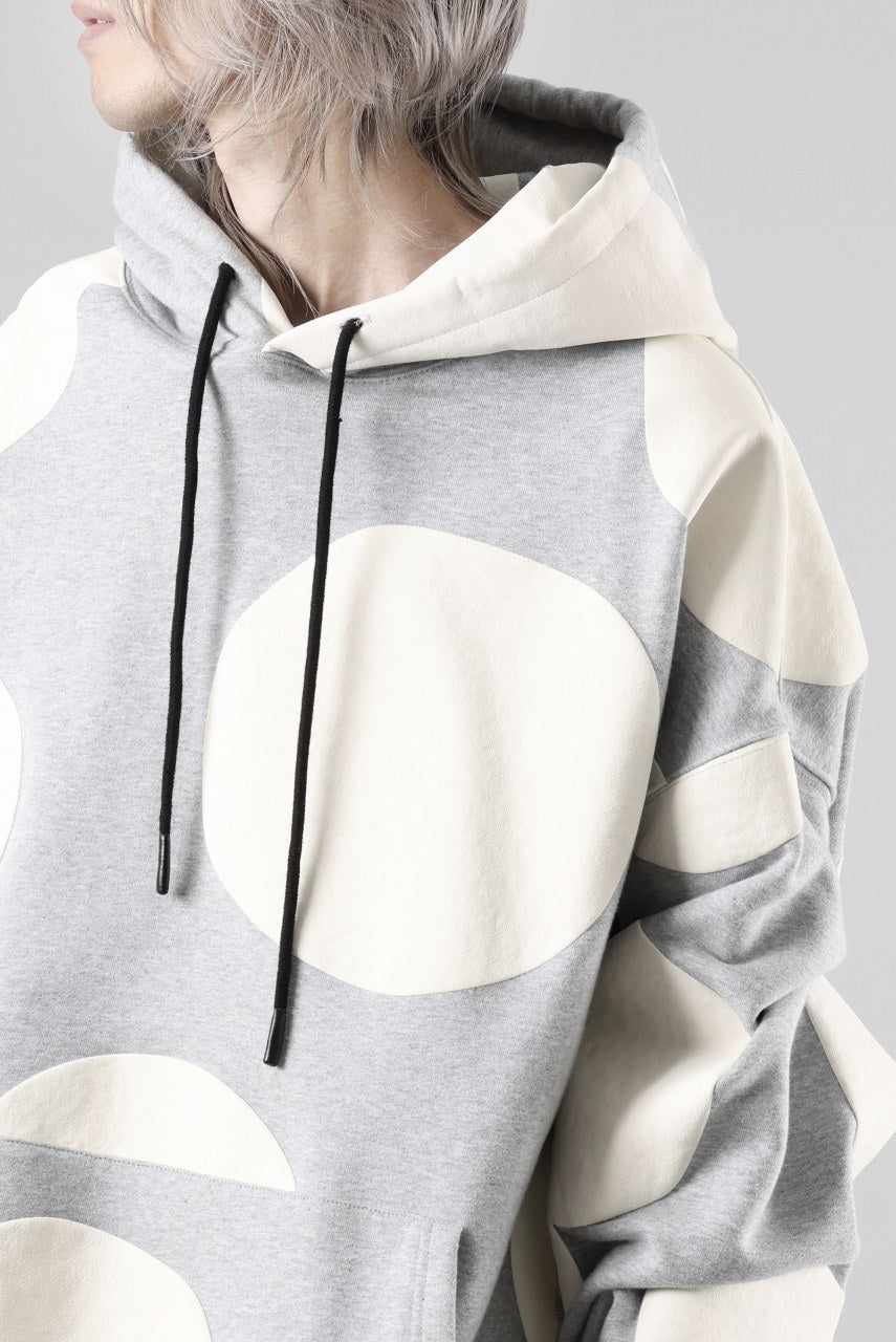 画像をギャラリービューアに読み込む, A.F ARTEFACT POLKA PATTERN SWEAT HOODIE (HEATHER GREY)